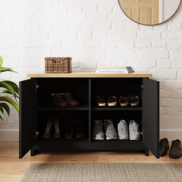 Fife Black Shoe Storage