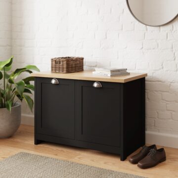 Fife Black Shoe Storage
