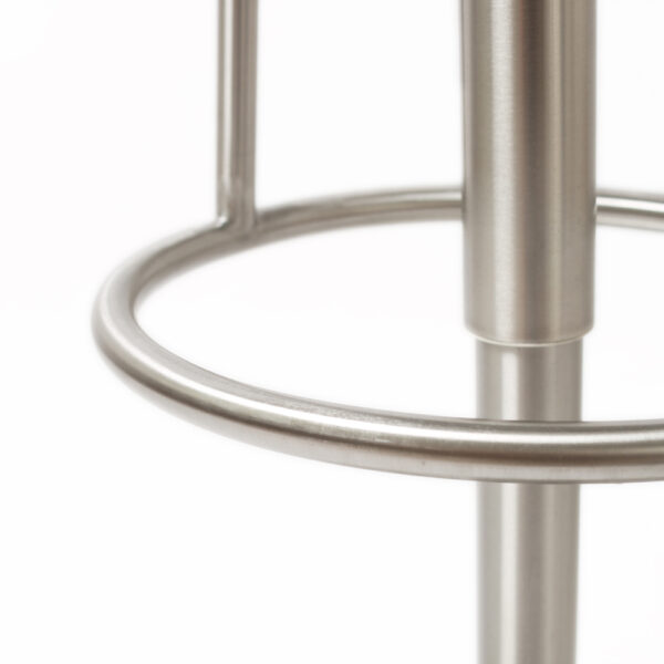 Vibon Premium   Bar stool S/Steel Light Grey PU