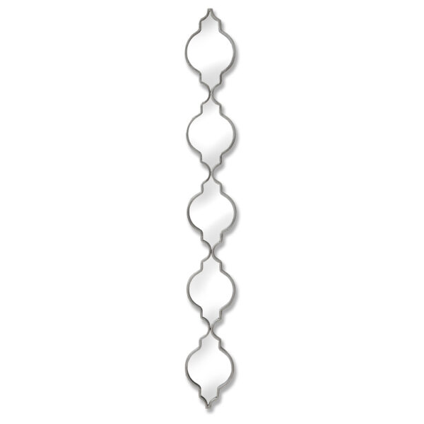 Silver Quarterfoil Decorative Hanging Mirror | Fully Assembled