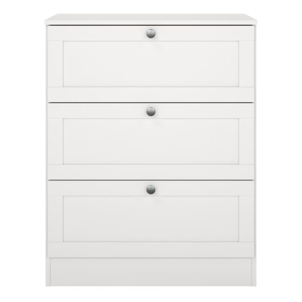 Bronte Chest with 3 Frame Drawers in White