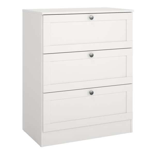 Bronte Chest with 3 Frame Drawers in White